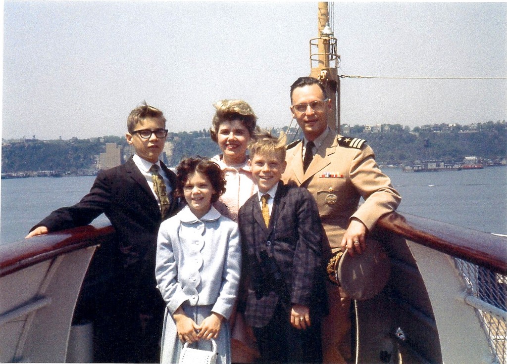 Margaret Rodenberg and her family leaving for France