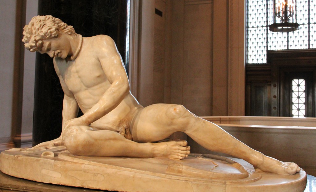 Dying Gaul, from 100 AD, seen at the National Gallery of Art, Washington, DC