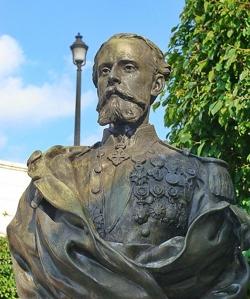 Lucien Bonaparte Wyse statue in Plaza de Francia, Panama City, Panama