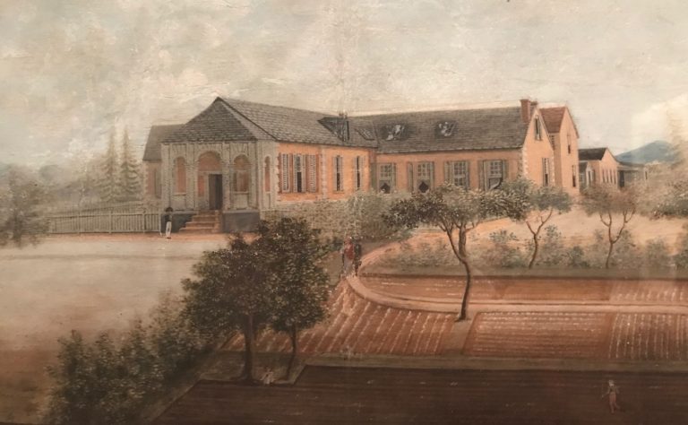 View of Longwood House, 1819, Attributed to Louis-Joseph Marchand, photo Margaret Rodenberg 2018, original Chateauroux, Musee-Hotel Bertrand