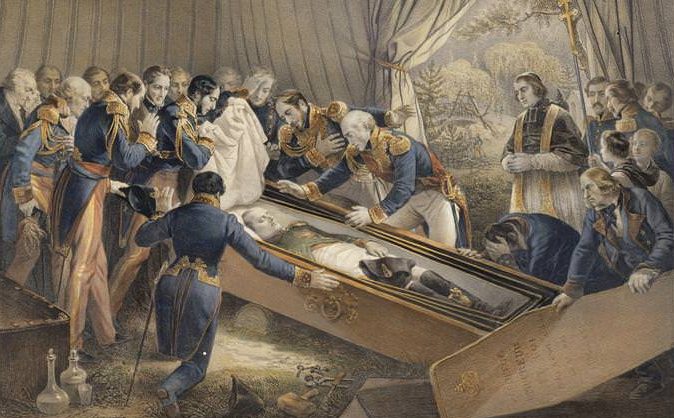 The Opening of Napoleon's casket on St Helena in October 1840, by Nicolas-Eustache Maurin