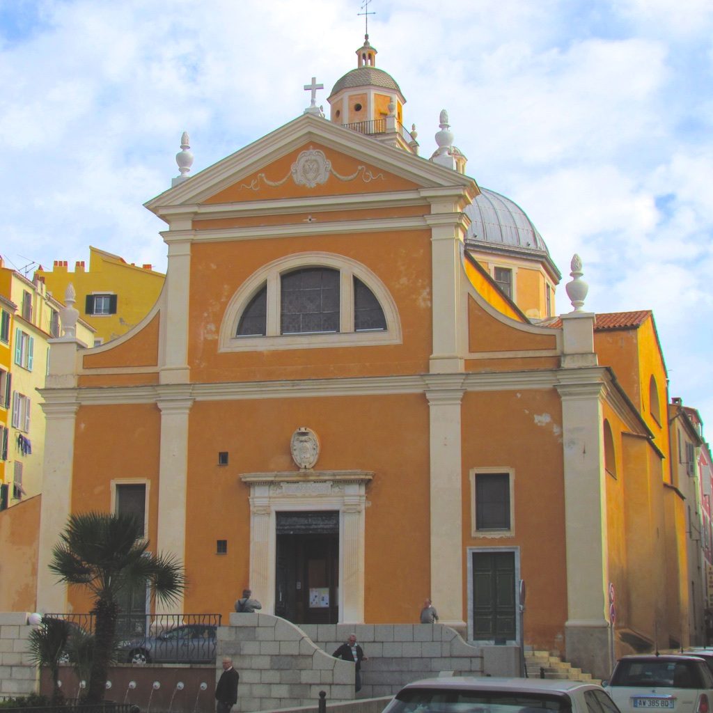 Finding Napoleon in Corsica: The Cathedral of the Assumption where Napoleon Bonaparte was baptized, in Ajaccio, Corsica, photo by Margaret Rodenberg