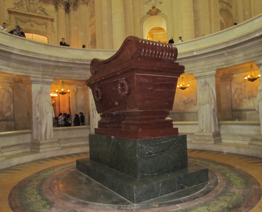 Napoleon Bonaparte's sarcophagus at Les Invalides in Paris, photo by Margaret Rodenberg