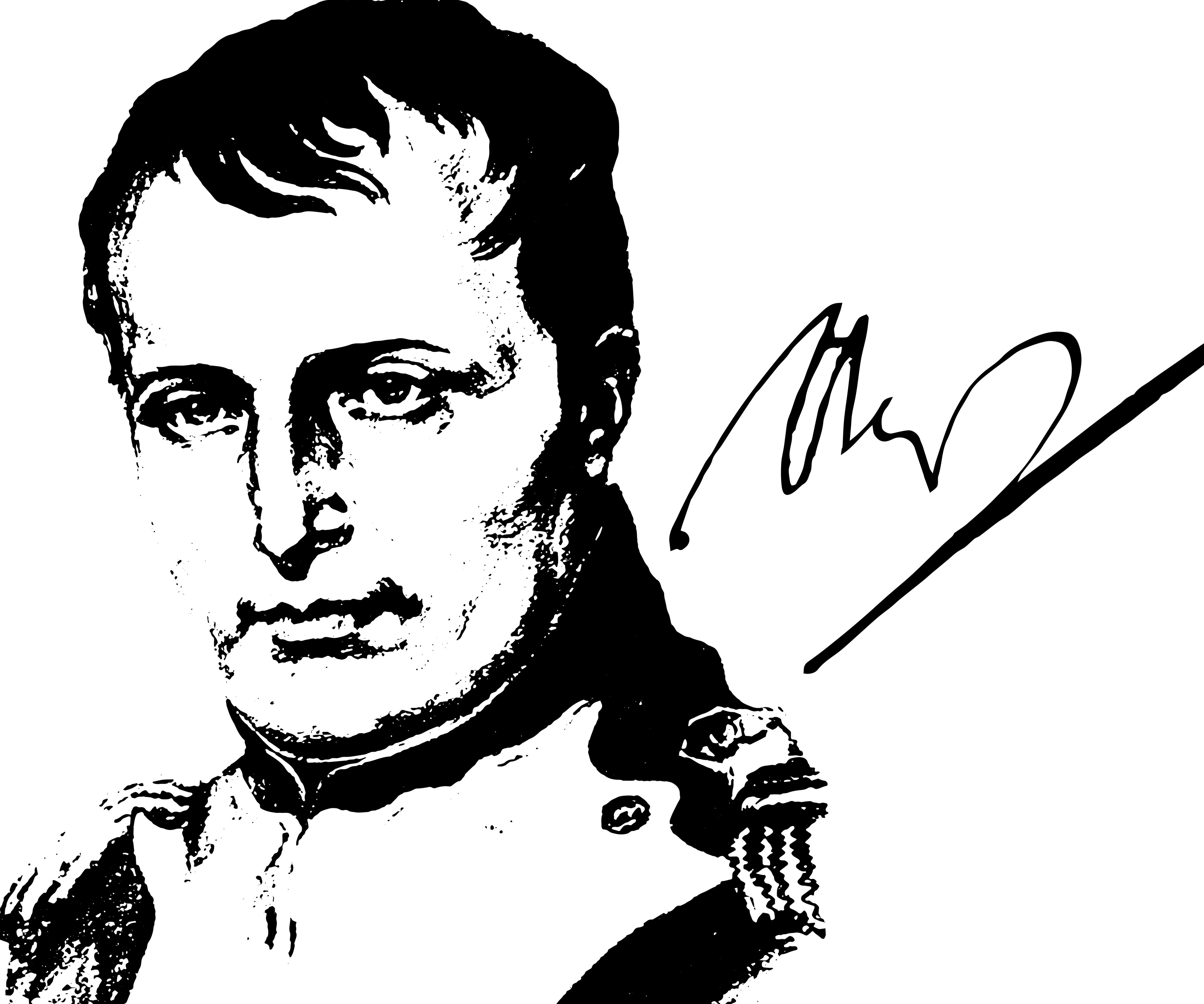 Napoleon Bonaparte with his signature